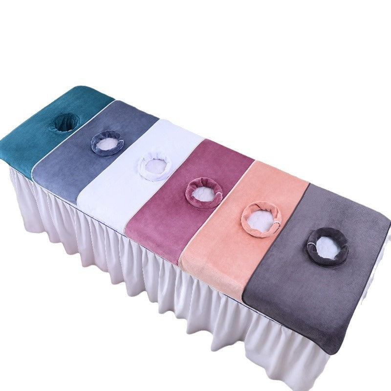 Beauty Salon Hole-Punched Lying-Down Towel For Massage