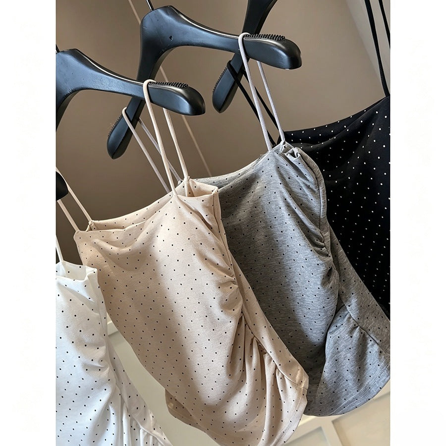 Sleeveless Polka-dot New Inner-and-outerwear Top