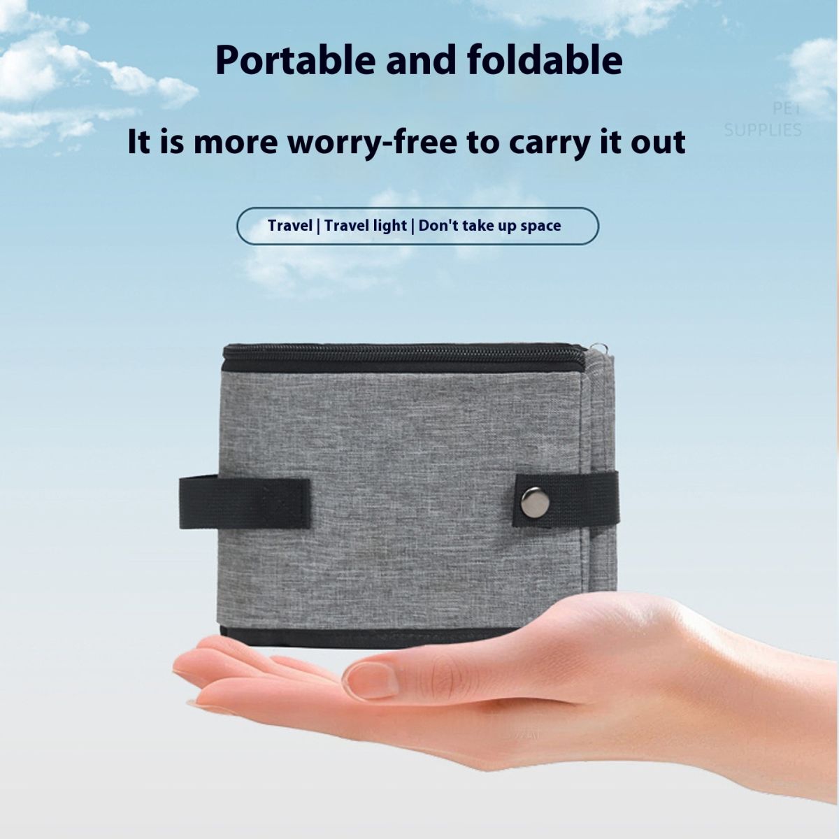 Foldable Convenient Cat Supplies Oxford Cloth Mobile Cat Toilet
