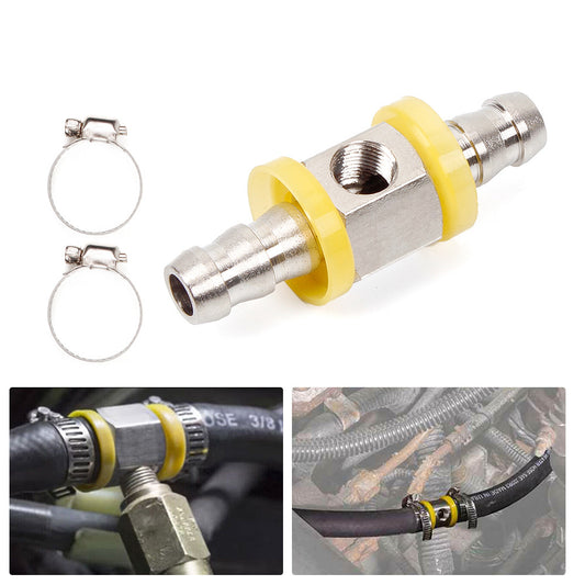 Automotive Modification Accessories Fuel Line Fuel Pressure Gauge Sensor And T Shaped Barb Fitting