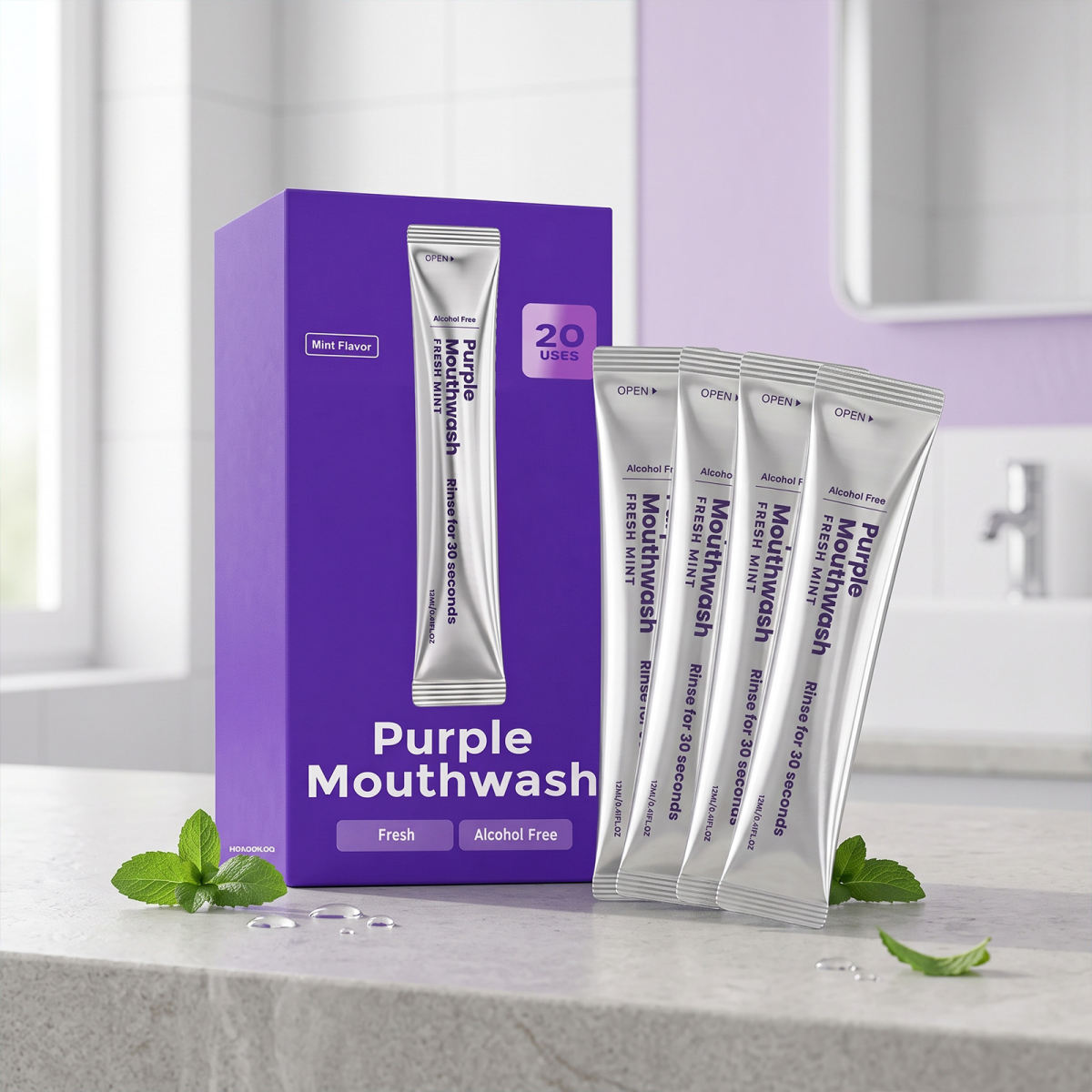 Purple Mouthwash Oral Care