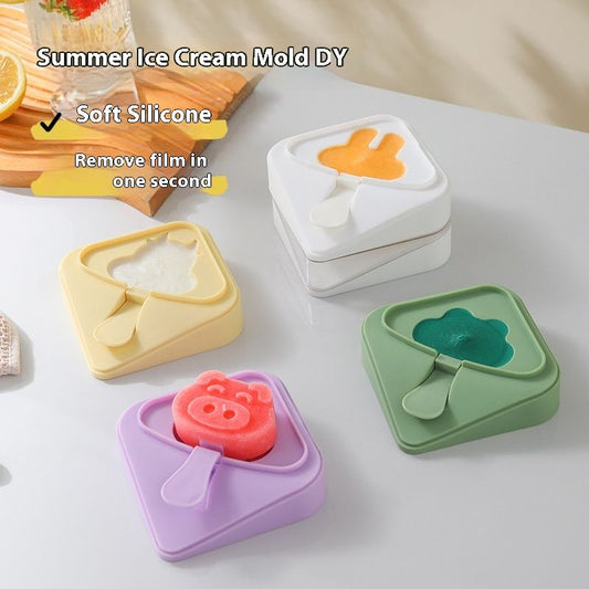 Household Food Grade Soft Silicone Ice-cream Mould
