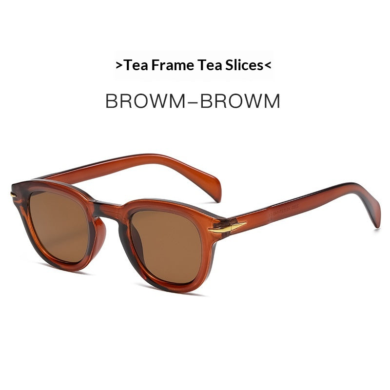 Korean-style Trendy Round-studded Small-frame Sunglasses