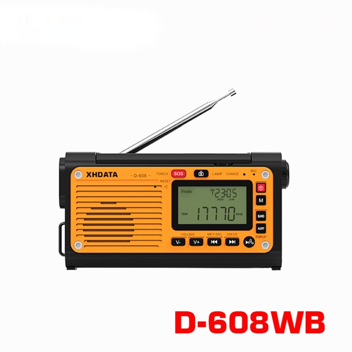 Hand-cranked Solar-powered Radio With Outdoor Emergency And Bluetooth Charging Features