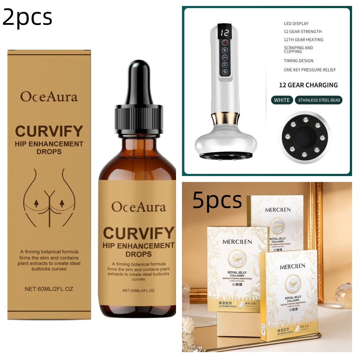 Electric Vacuum Cupping Anti-Cellulite Suction Cup Gua Sha Massage Body Cups Guasha Fat Burning Slimming Jars