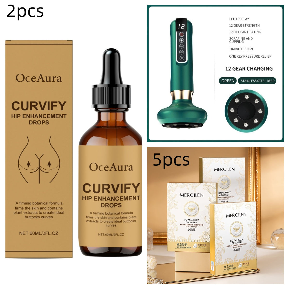 Electric Vacuum Cupping Anti-Cellulite Suction Cup Gua Sha Massage Body Cups Guasha Fat Burning Slimming Jars