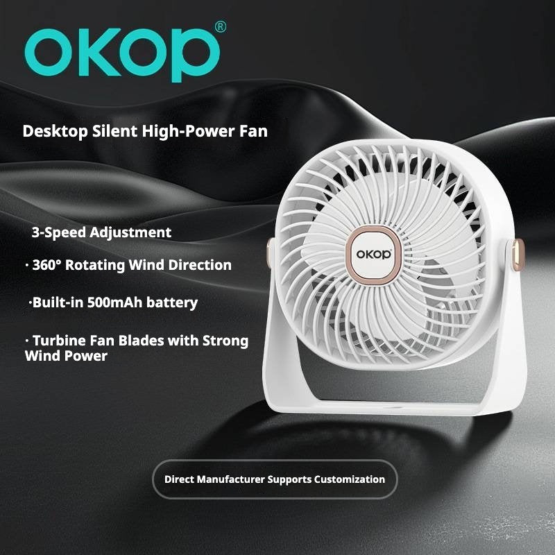 KP-F05 Best-Selling Portable Mini Fan Ultra-Quiet Suitable For Dorms Desks Handheld Portable Factory Stock Available