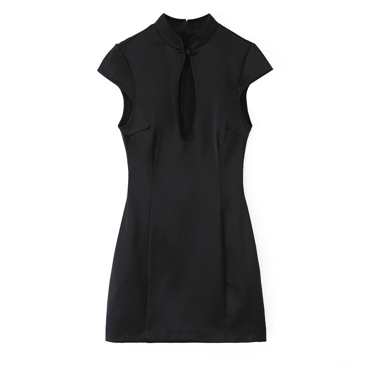 Summer New Silk-satin-feel Slit Mini Dress