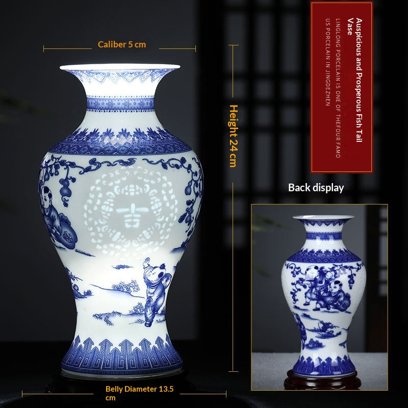 Creative Printing Versatile Ceramic Vase Ornament Crafts Gift