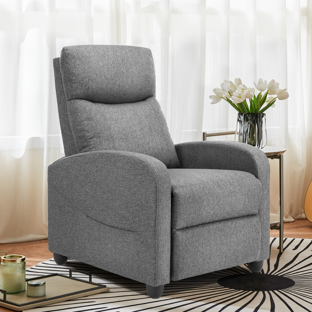 Recliner Chair PU Leather Recliner Sofa No Massage