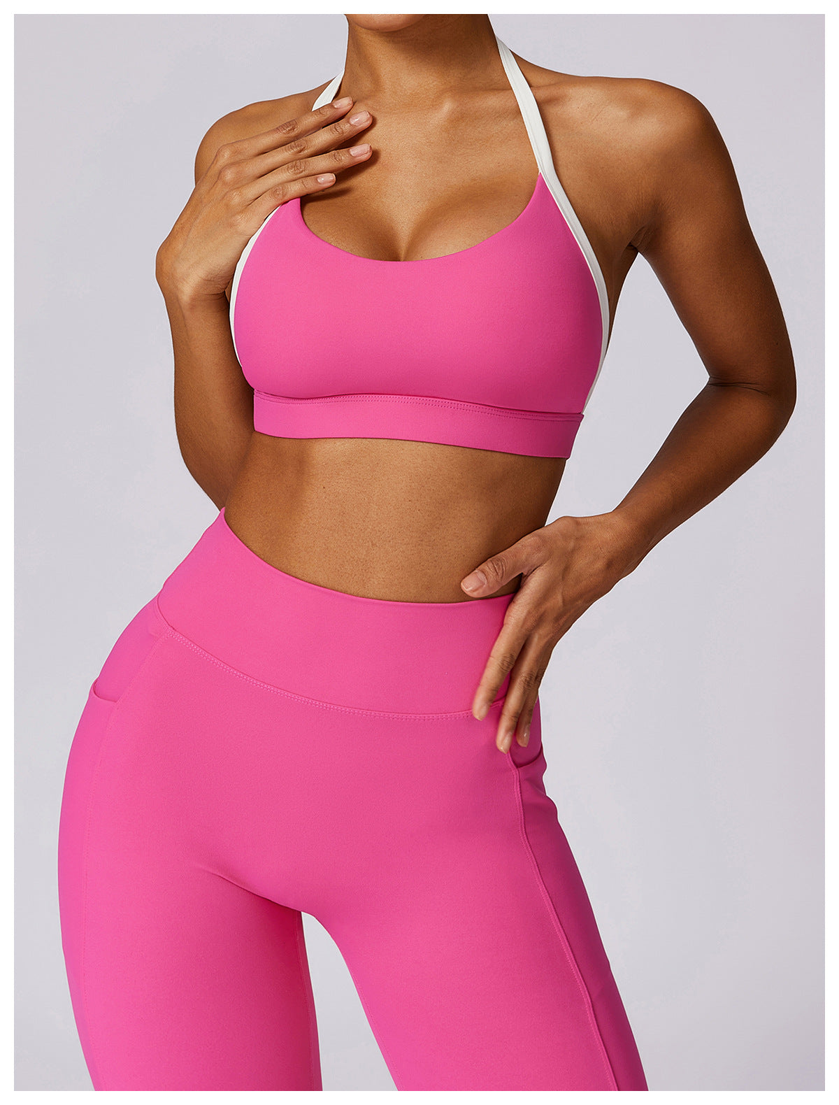 Halter Shockproof Beauty Back Yoga Bra