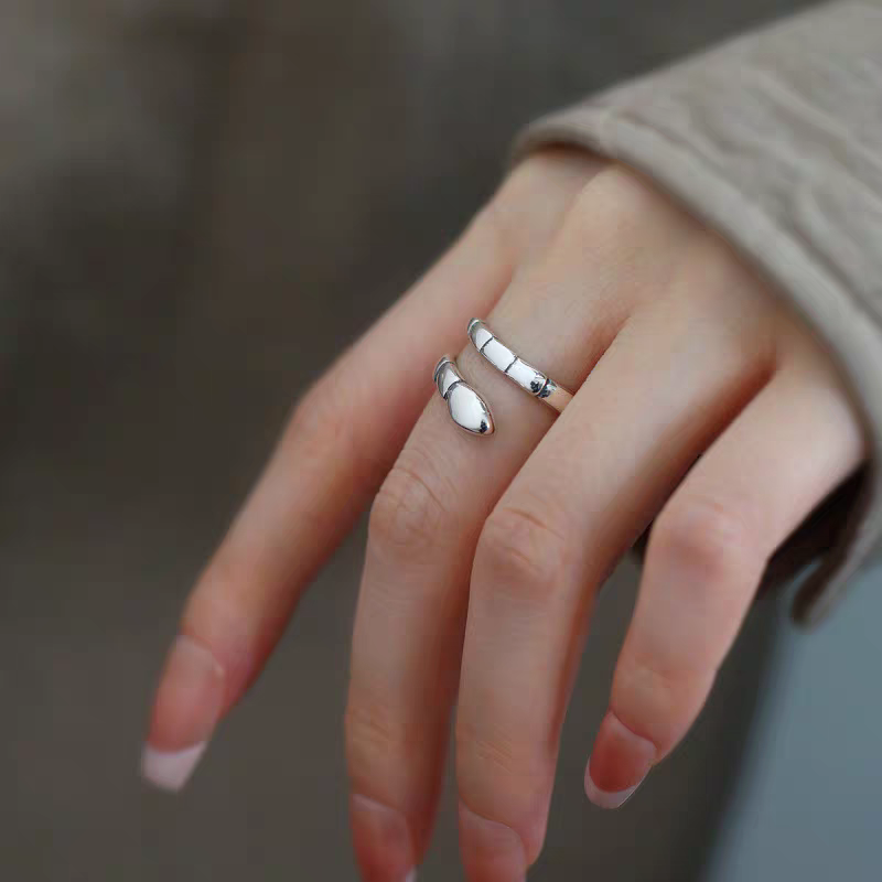 1pc 999 Sterling Silver Polished Snake Bone Open Ring, Minimalist & Edgy Style, Perfect For Daily, Dating & Gifting, Ideal Valentine's Gift