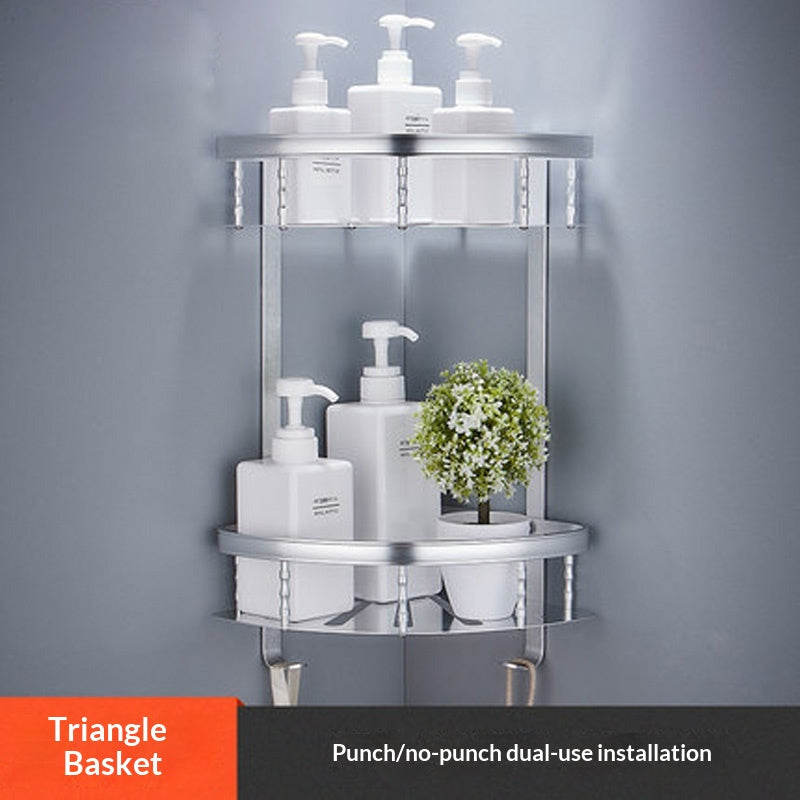 Space Aluminum Bath Towel Rack Bathroom Storage Rack 6-Piece Set