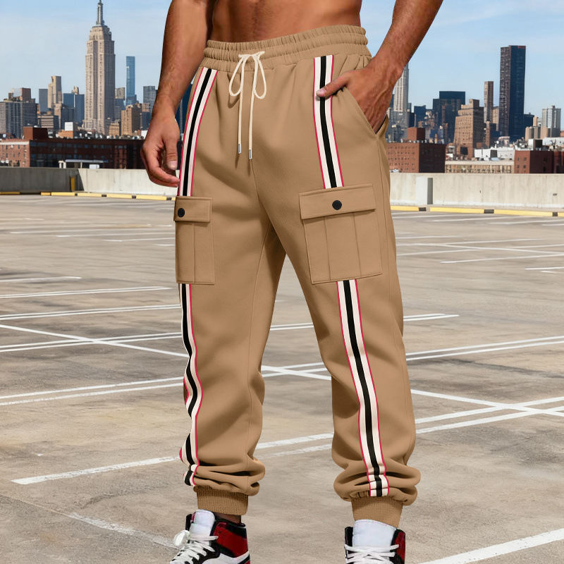 Outdoor Sports Trend Workwear Webbing Retro Loose-fit Sweatpants