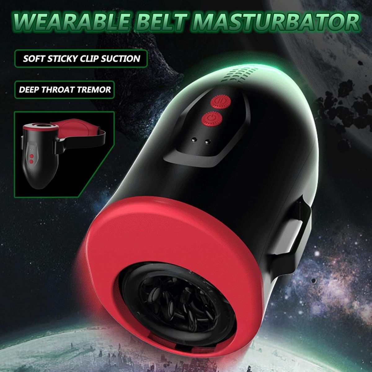 Waist-strap Stretchable Vibrating For Men Hands-free Massage Cup