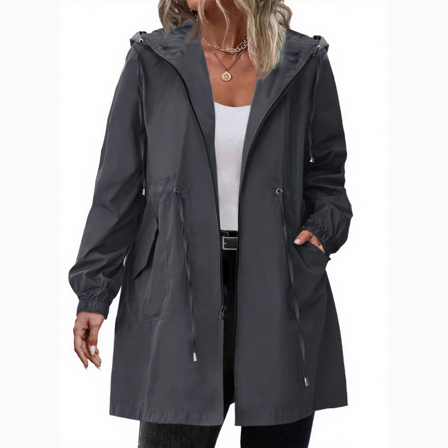 Plus-size Womens Outdoor Sportswear Lightweight Windbreaker