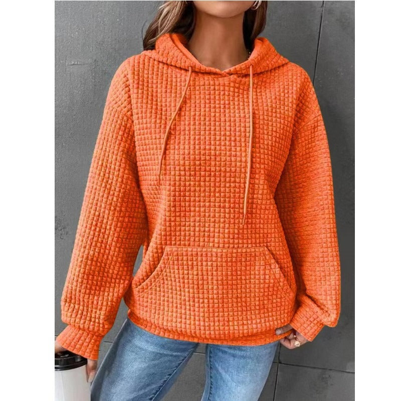 Women's Solid Color Crew Neck Long Sleeve Sweatshirt, New Arrival Elegant Basic Top For Autumn & Winter