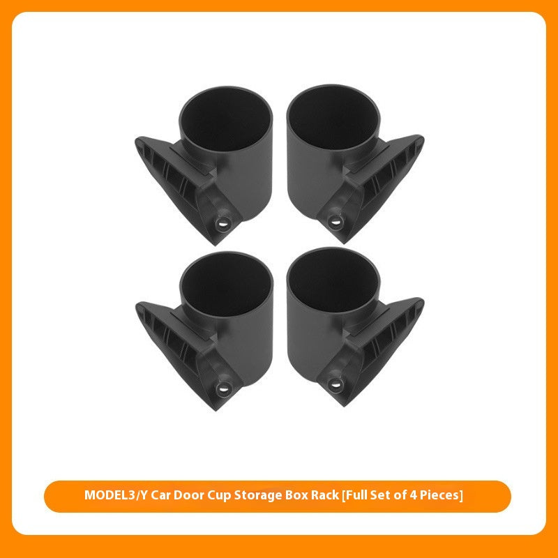 ModelY3 Tesla Car Door Water Cup Holder Storage Box Stopper Cup Saucer Pad Accessories