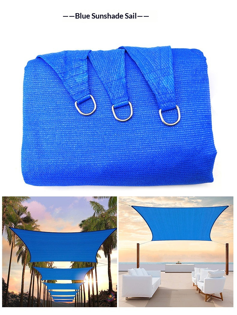 Cross-border Four-corner Outdoor Sunshade Sail, HDPE Sunshade Canopy, Triangular Dense And Thickened Shade Net