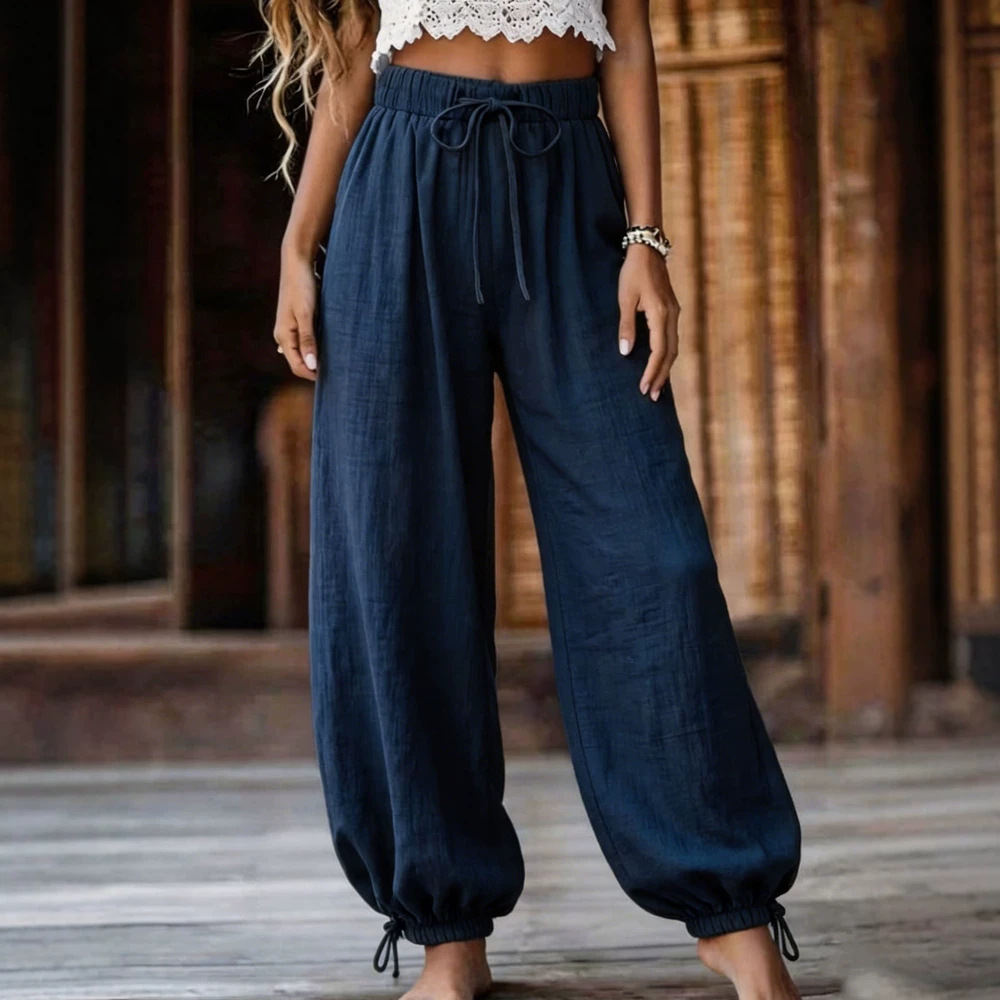 Womens Fashion Casual Loose-fit Trousers