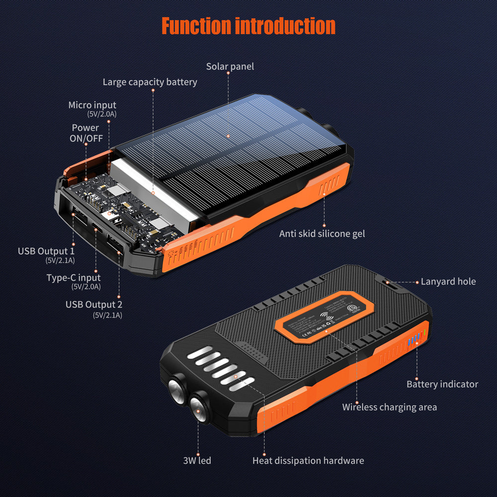 Solar Charging Unit 25000 MA Large Capacity Outdoor