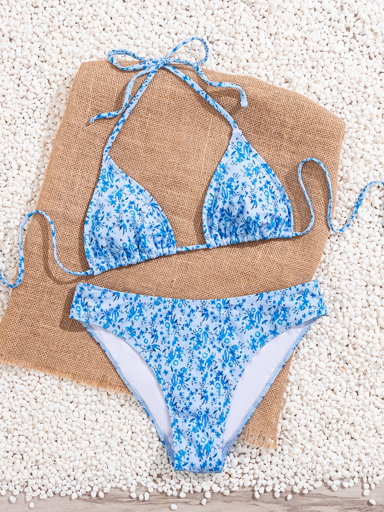 New Stylish And Sexy Lace-up Leopard-print Two-piece Bikini