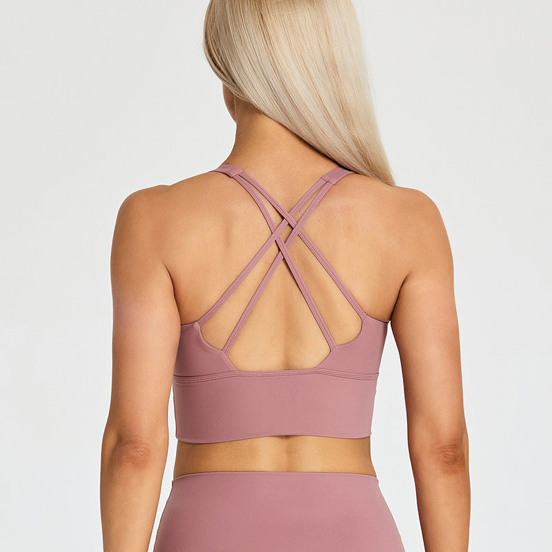 Women's Beauty Back Exercise Underwear Yoga Clothes With Chest Pad