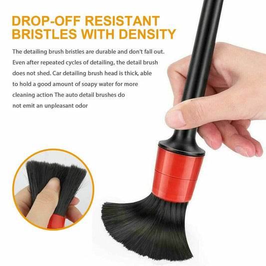 Support pan European shipping--Detailing Brush Set Power Scrubber Drill Brushes Car Polish Pads Car Cleaning Brush For Car Air Vents Rim Dirt Dust Clean Tools