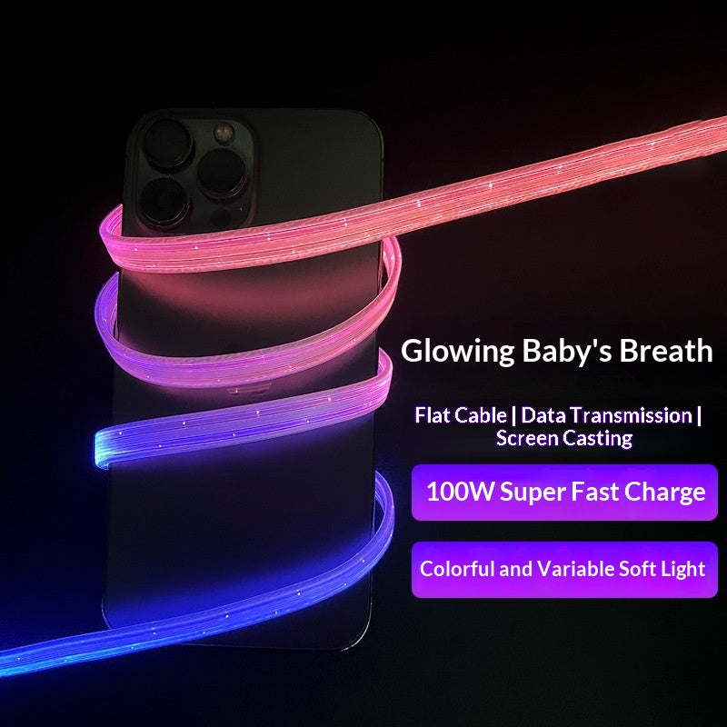 6A Starry Sky Glowing Car Charging Data Cable