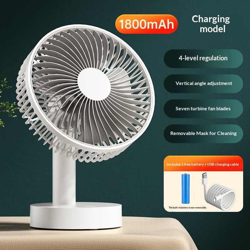 Compact Desktop Charging Fan For Home And Office