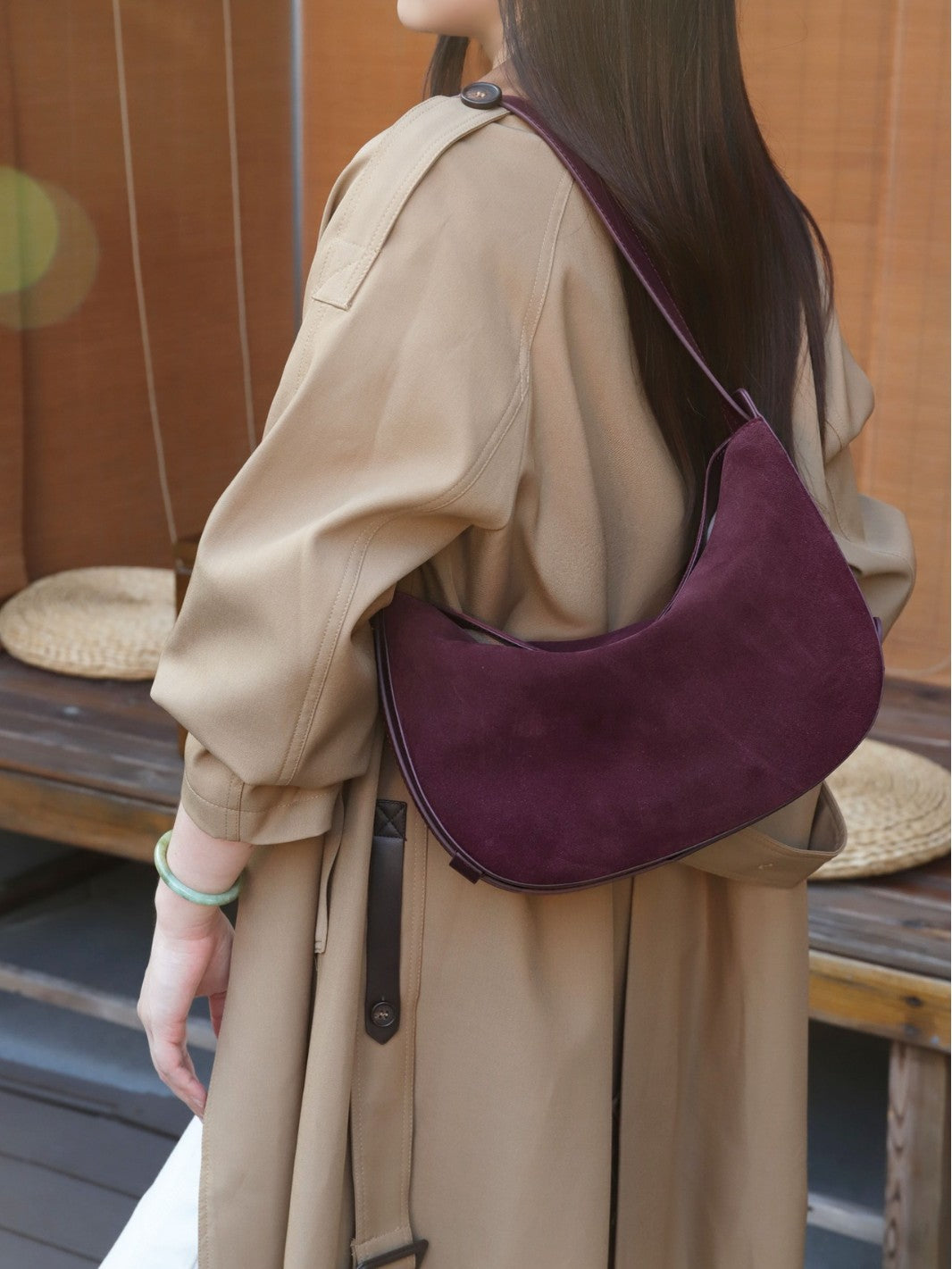 Retro Matte Genuine Leather Underarm Bag For Women, New Autumn-Winter Versatile Dumpling Bag, Casual Fashion Crossbody And Shoulder Bag