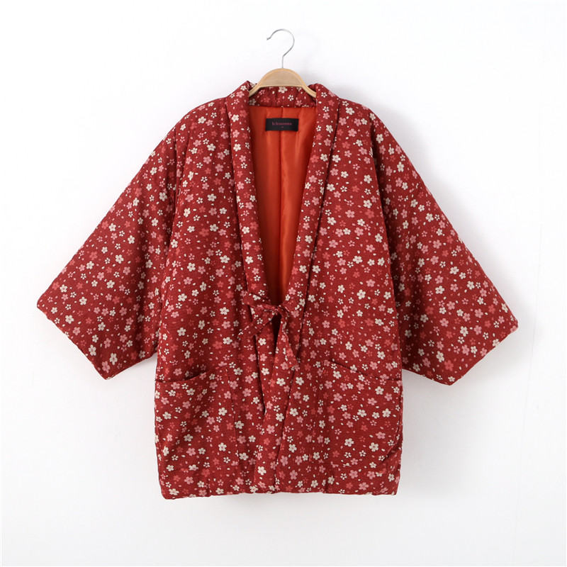 Japanese-style Lace-up Warm Quilted Home Jacket