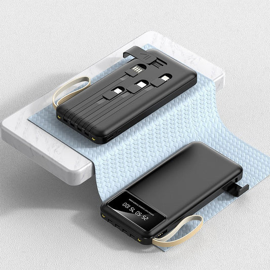 Ultra-fast Charging Portable Power Bank With Built-in Cable