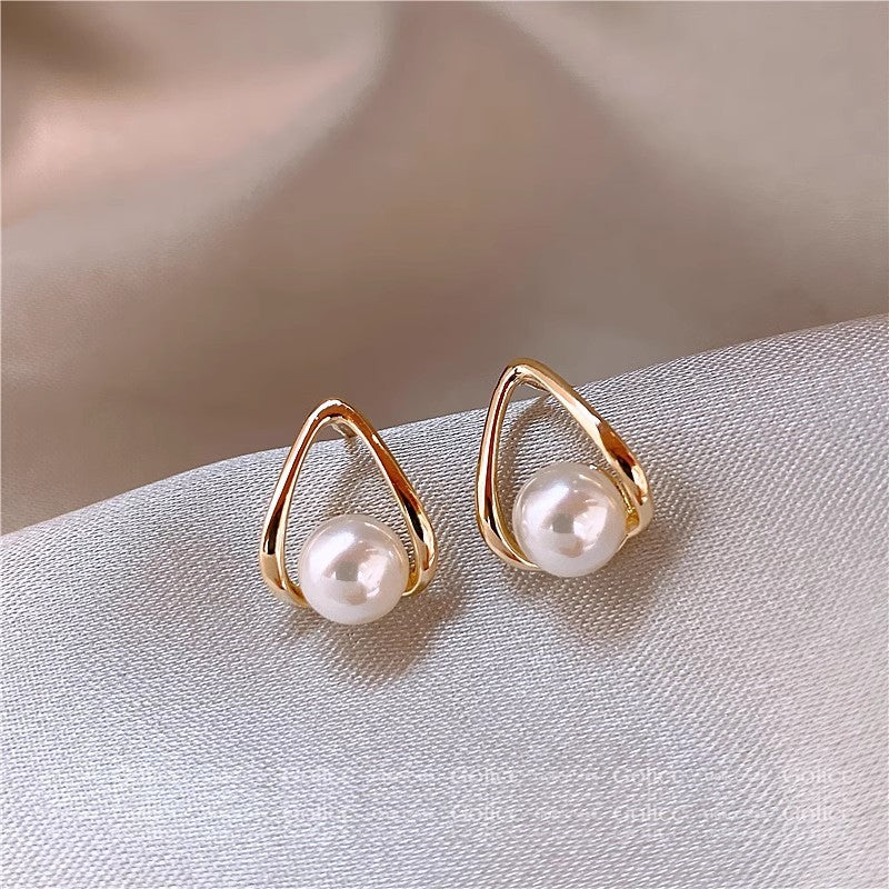925 Silver Pearl Dangle Earrings Women Premium Quality Minimalist All-match Fashion Jewelry