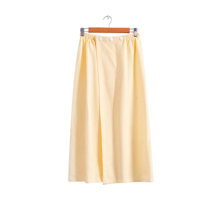 Cotton Wearable Tube-top Bath Towel With Hidden Snaps