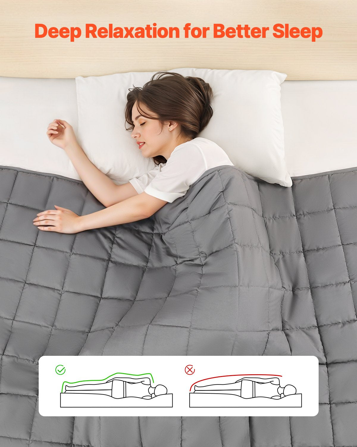 Weighted Blanket, 25 Lbs, 88 X 104 In King Size, Cooling Breathable Heavy Blanket With Glass Beads, All-Season Use, Suitable For 250-310 Lbs Adults, Anxiety Stress Relief, Improve Sleep, Grey