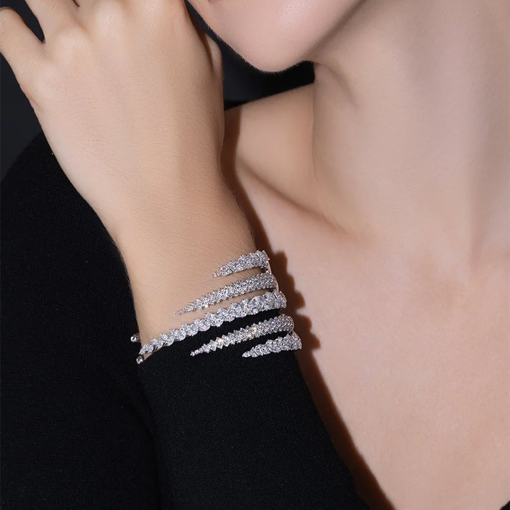New Zircon Bracelet, Personalized Trendyy Style Geometric Bracelet, Hand Jewelry, Versatile Accessories Bracelets