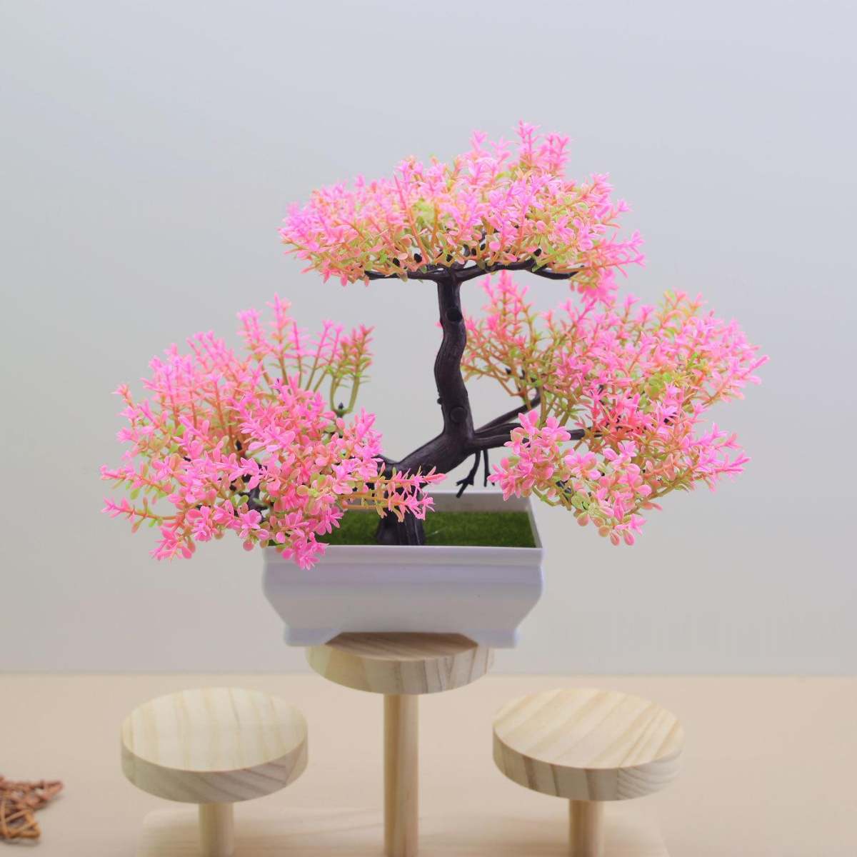 Trifurcate Small Emerald Pine Artificial Plant Home Decor Ornament