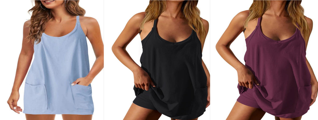 Women's Fashion Solid Color Pocket Vest Shorts Set