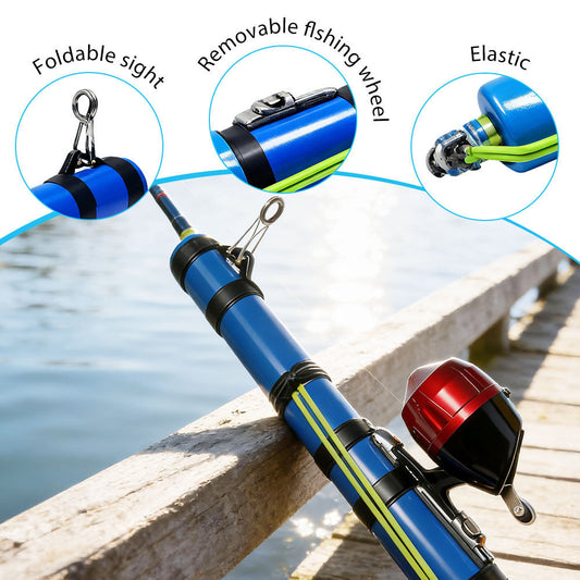 Professional Fishing Catapult Rod With Interchangeable Hoses For Precise Long-Distance Casts | Saltwater & Freshwater | Compact & Travel-Friendly For On-the-Go And Ice Fishing