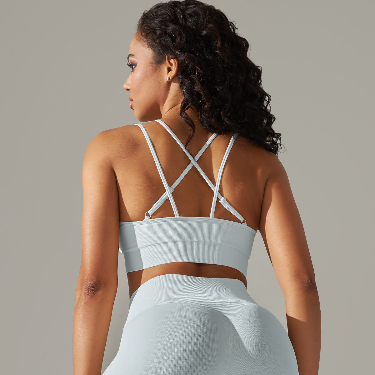 Seamless Knitted Beauty Back Yoga Clothes Running Workout Bra