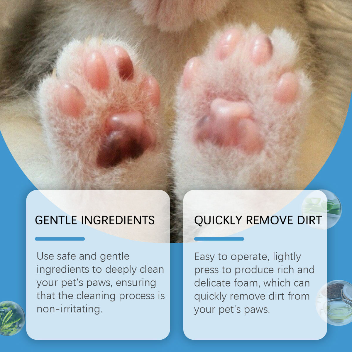 Dog Cat Cleaning Paw Foot Cleaning Foot Care Foam