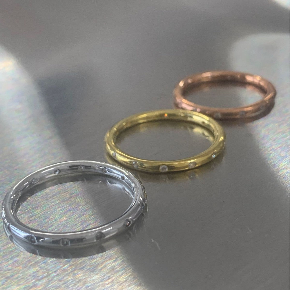 Cross-Border Korean Style Simple Hot-Selling Rhinestone Plain Rings, Trendy Thin Rings For Couples, European And American Jewelry, Versatile Rings Wholesale