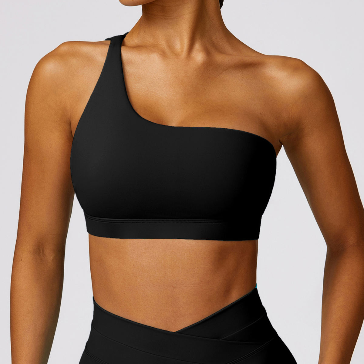 Women's One-shoulder Beauty Back Yoga Bra Quick-drying Workout Top