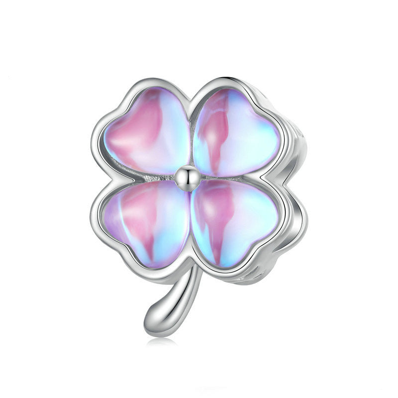 Lucky Four-leaf Clover Bead Set For DIY S925 Sterling Silver Bracelet Accessories