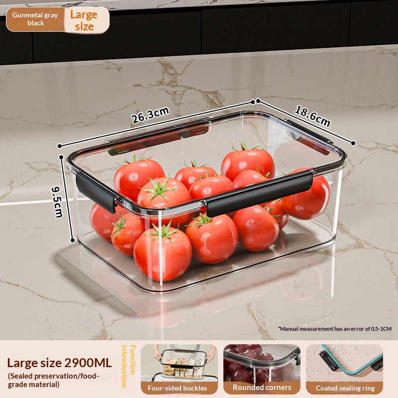 Refrigerator Fresh-keeping Container Large-capacity Transparent Freezer Food Storage Box