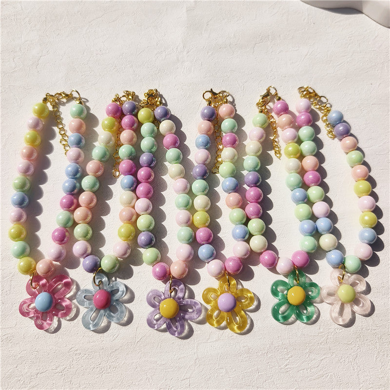 Handmade Colorful Beaded Pet Necklace