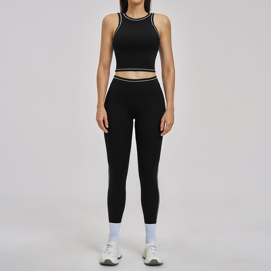 Tight-fitting, Shock-absorbing Athletic Set For Outdoor Running And Fitness