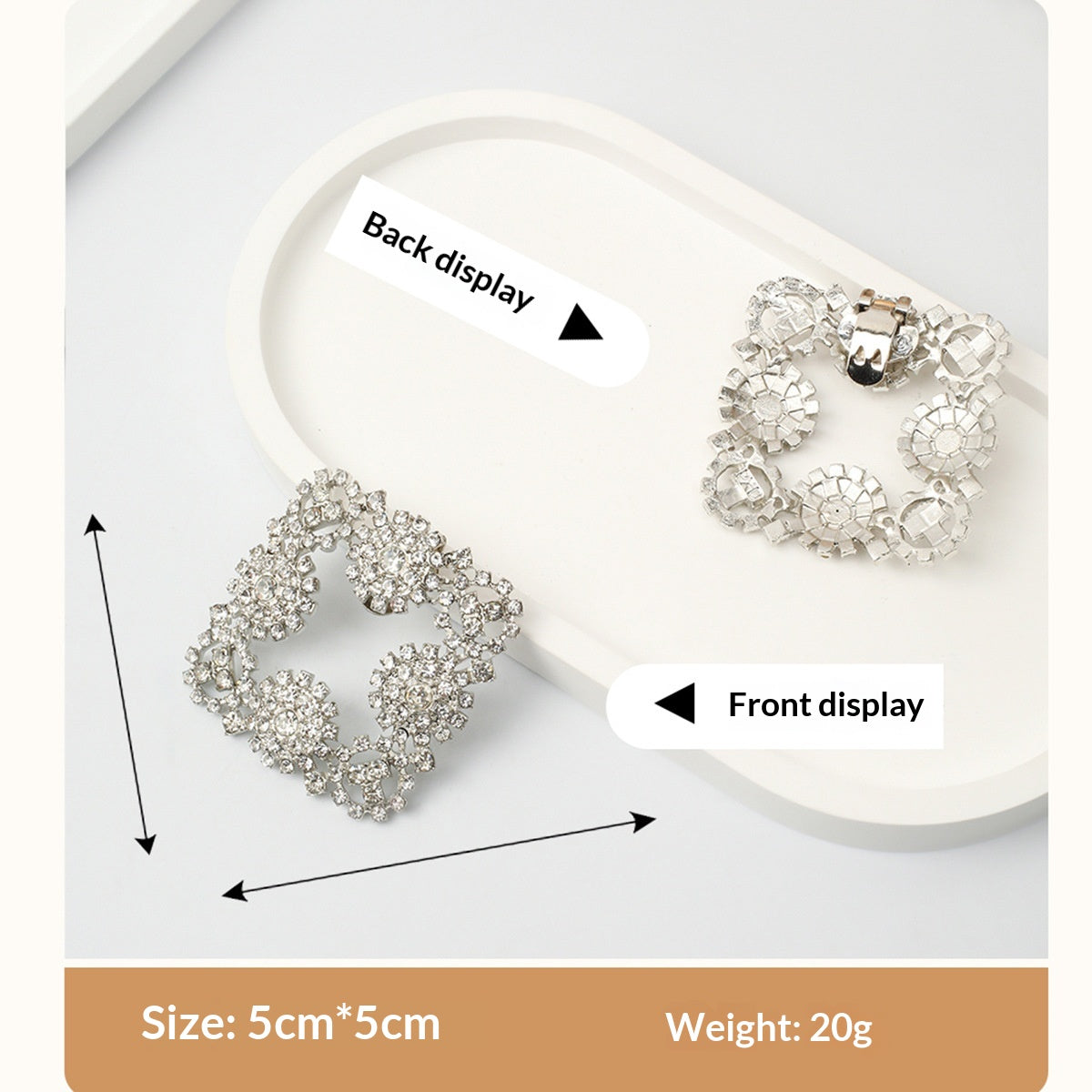 Detachable Metal Shoe Accessories For Women Versatile Shoe Upper Embellishments