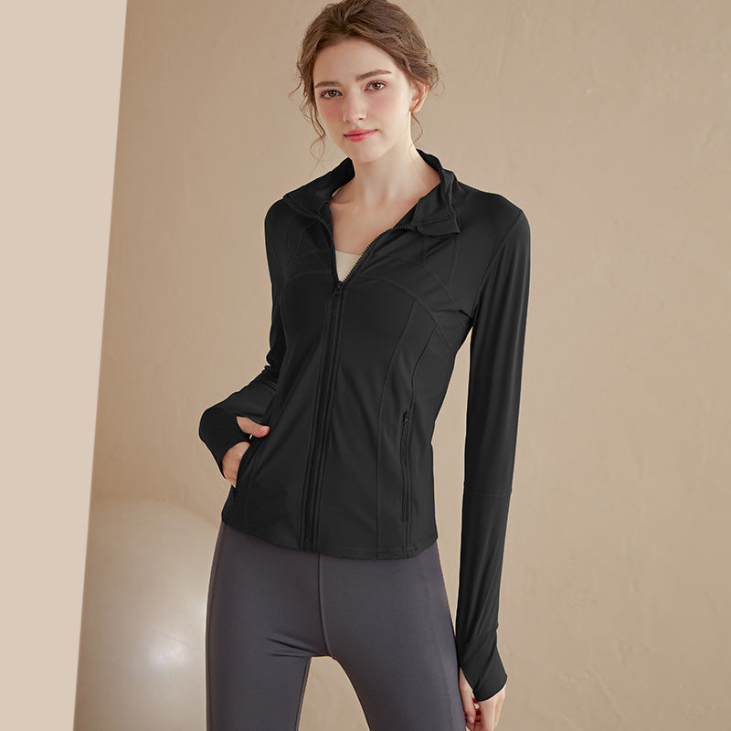 Womens Tight-fitting Quick-dry Cycling And Workout Top Long-sleeve Fitness Wear